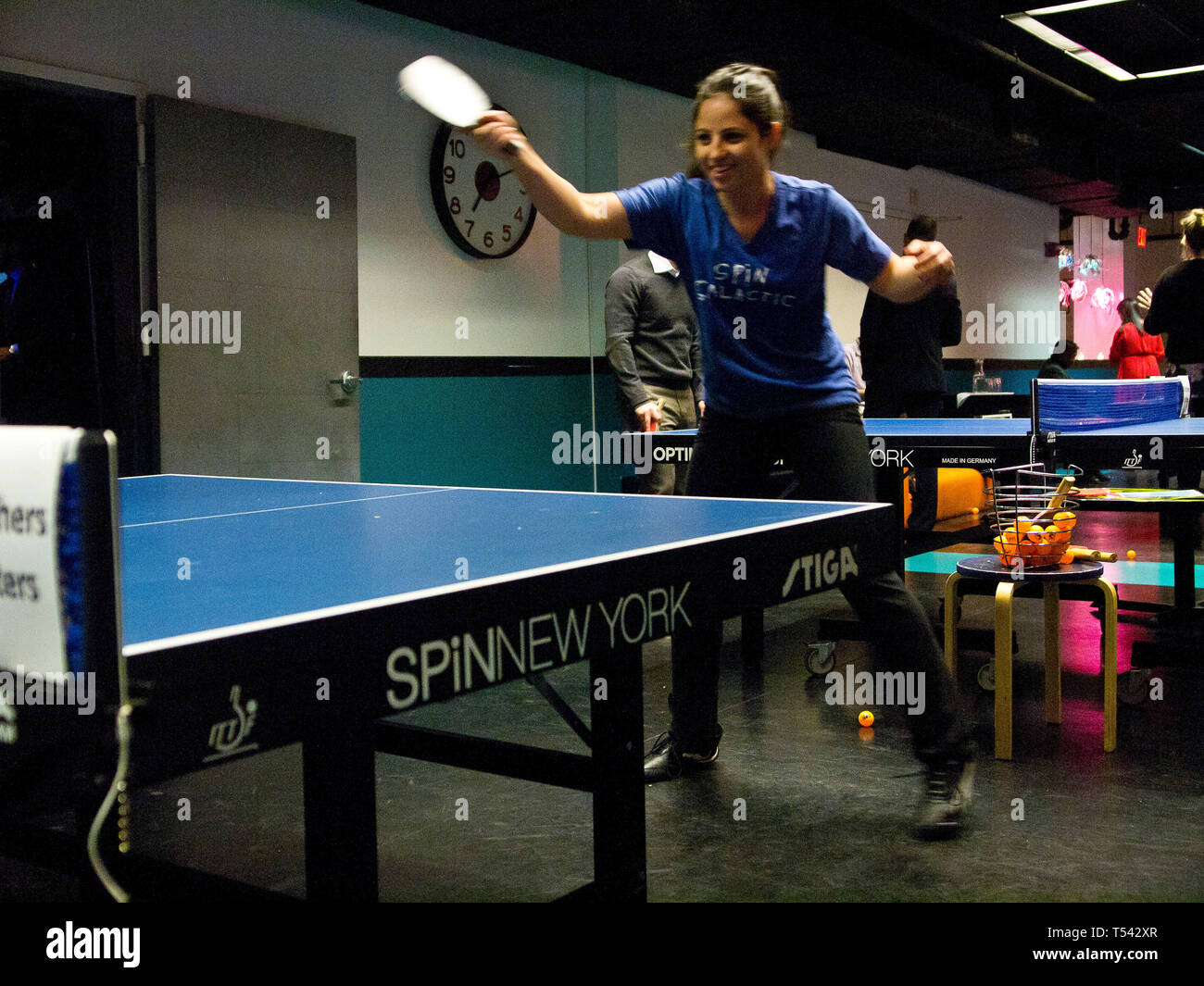 SPIN Table Tennis Club New York Stock Photo Alamy