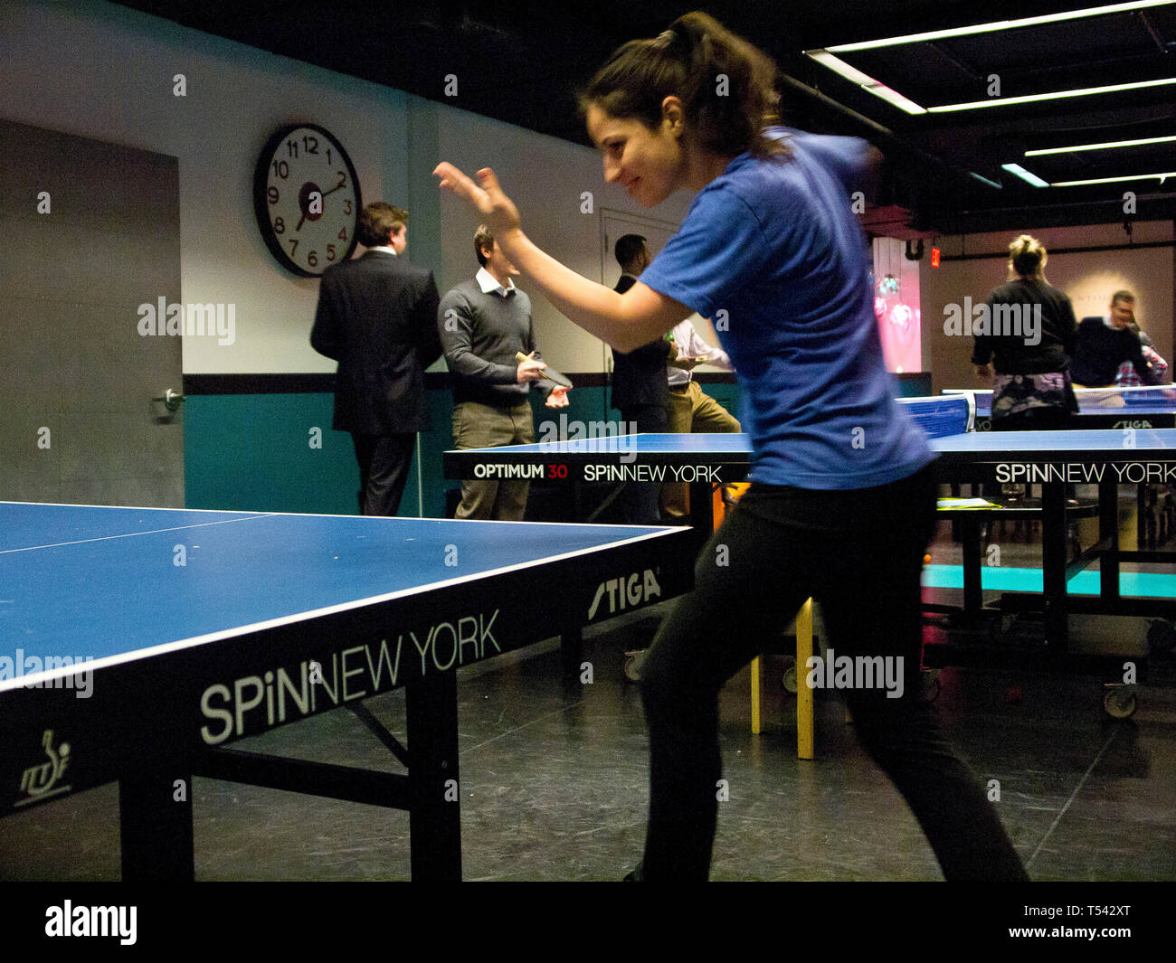 SPIN Table Tennis Club New York Stock Photo Alamy