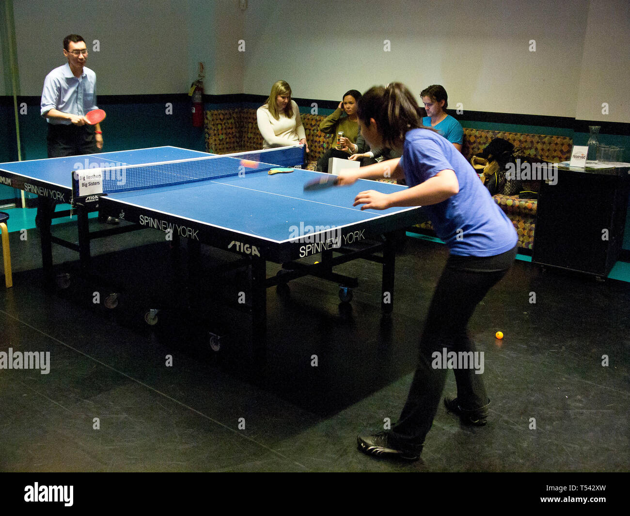 SPIN Table Tennis Club New York Stock Photo Alamy