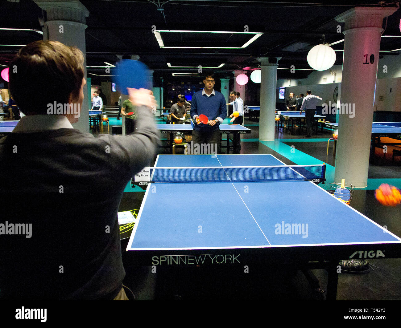 SPIN Table Tennis Club New York Stock Photo Alamy