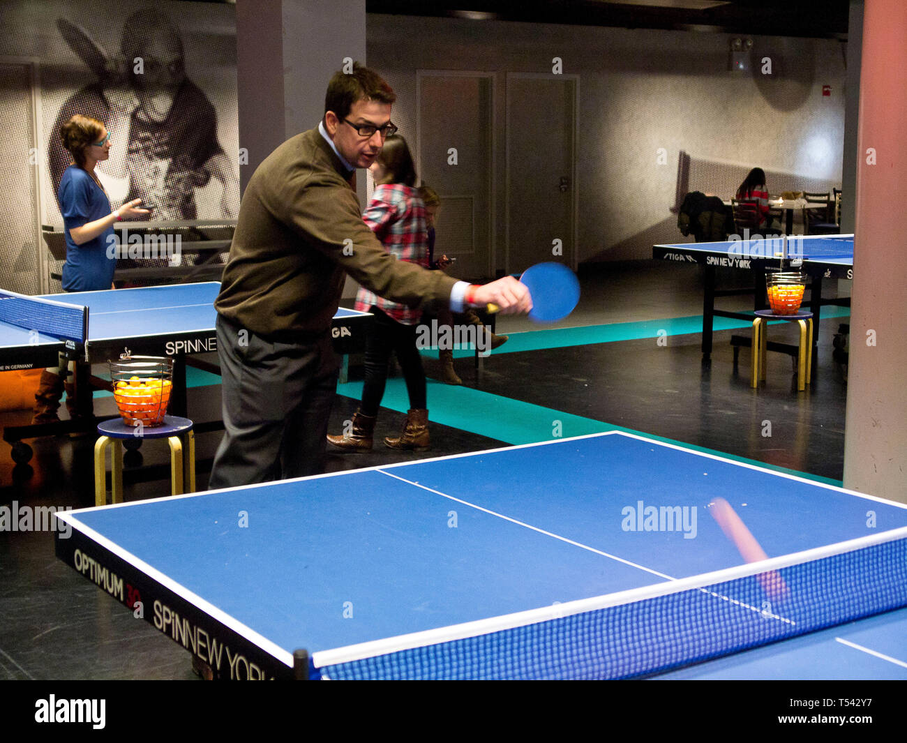 SPIN Table Tennis Club New York Stock Photo Alamy