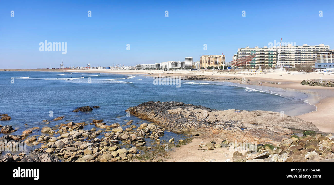 Matosinhos Beach at Porto - Portugal Stock Photo - Alamy
