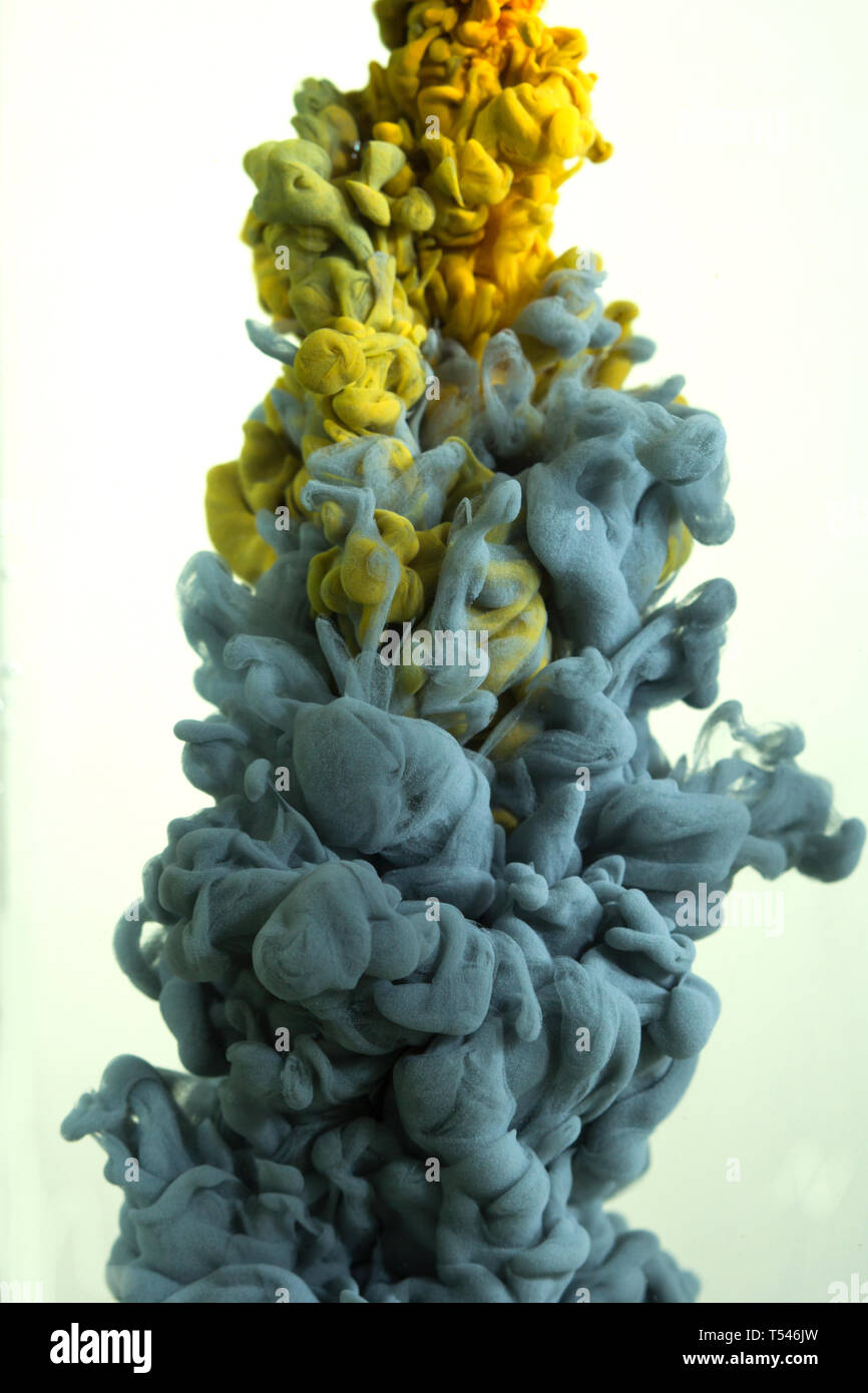 colorful ink drops in water Stock Photo Alamy