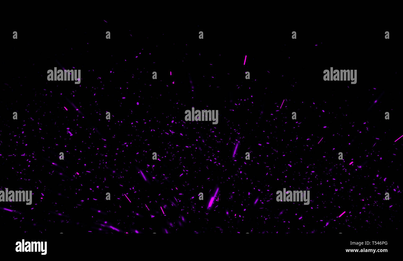 Glitter lights background. Abstract purple glitter fire particles lights texture or texture overlays Stock Photo