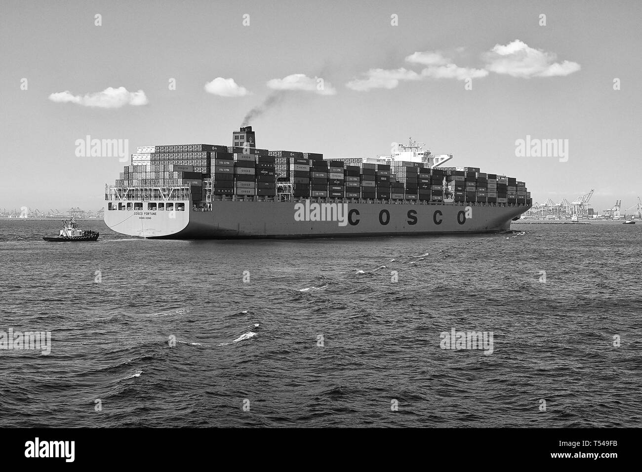 Cosco shipping container Black and White Stock Photos & Images Alamy
