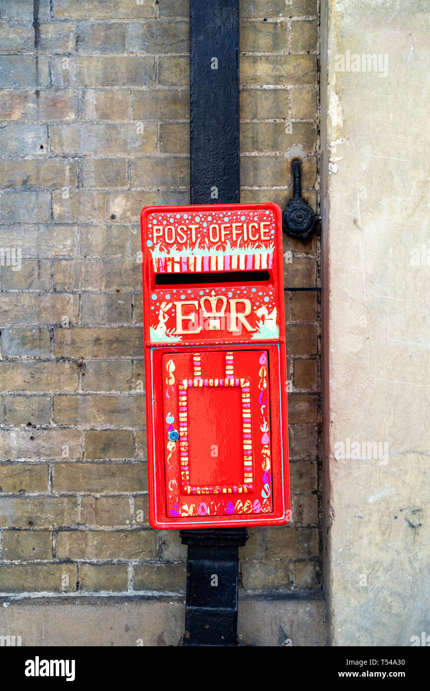 Decorated Easter post box Stock Photo