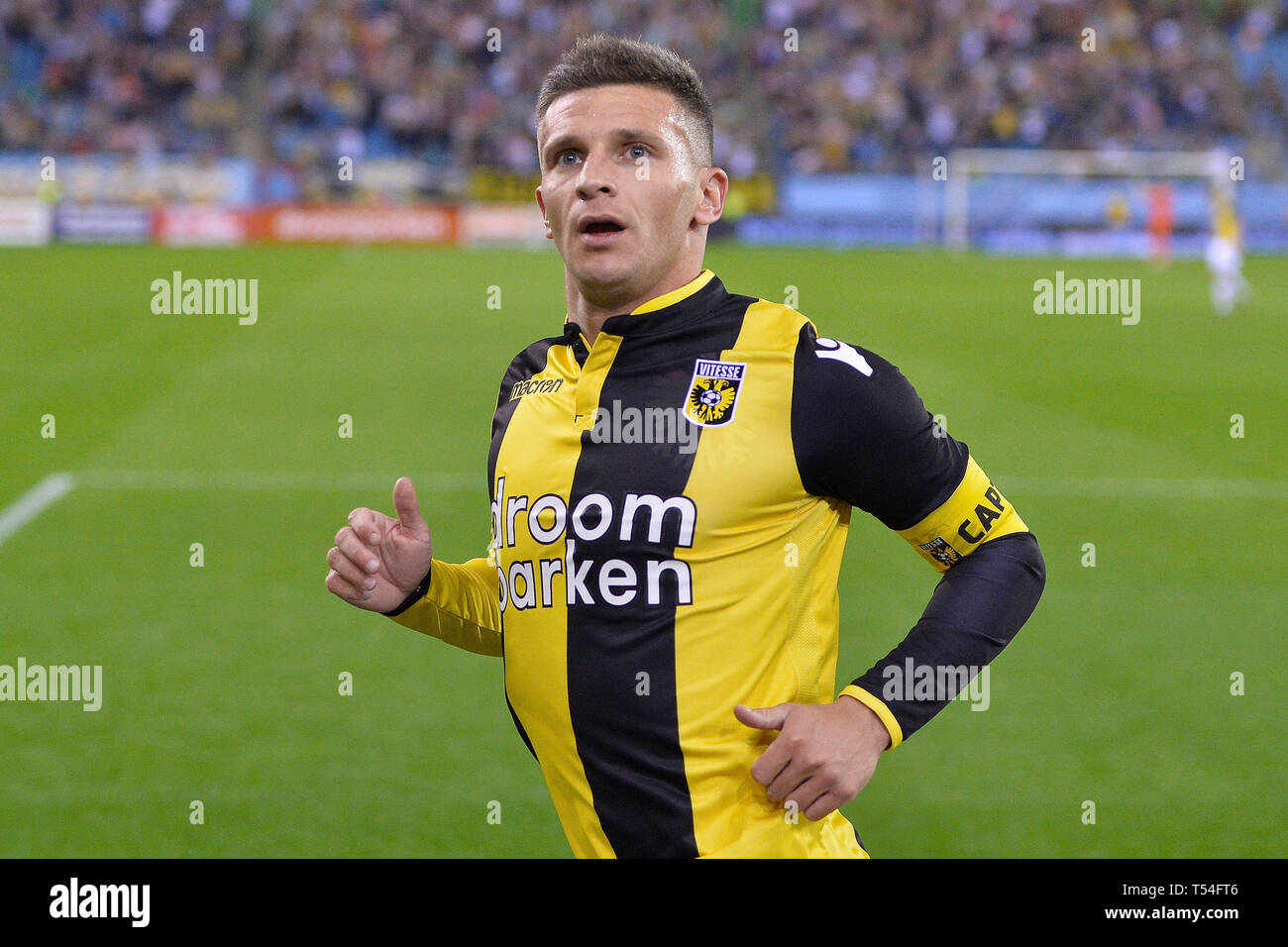Arnhem Netherlands 20th Apr 2019 Gelredome Season 2018 2019 Eredivisie Vitesse Player Bryan Linssen Celebrating The 4 1 During The Match Vitesse Pec Zwolle Credit Pro Shots Alamy Live News Stock Photo Alamy