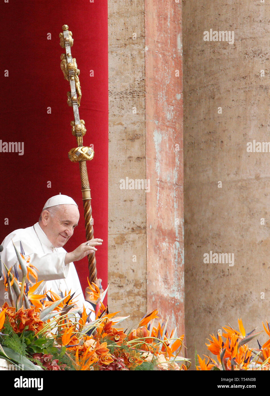 Vatican City, Vatican, 21 Apr 2019. Pope Francis Delivers The Easters