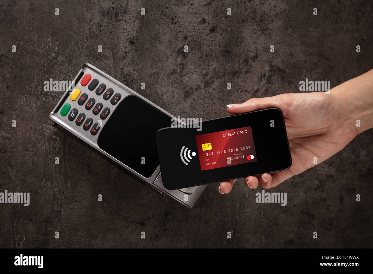 Transaction completed on terminal hi-res stock photography and images ...