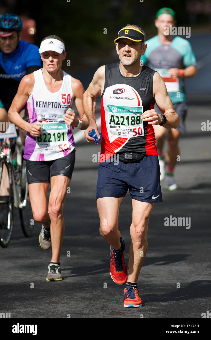 Running the Old Mutual Two Oceans Marathon Stock Photo
