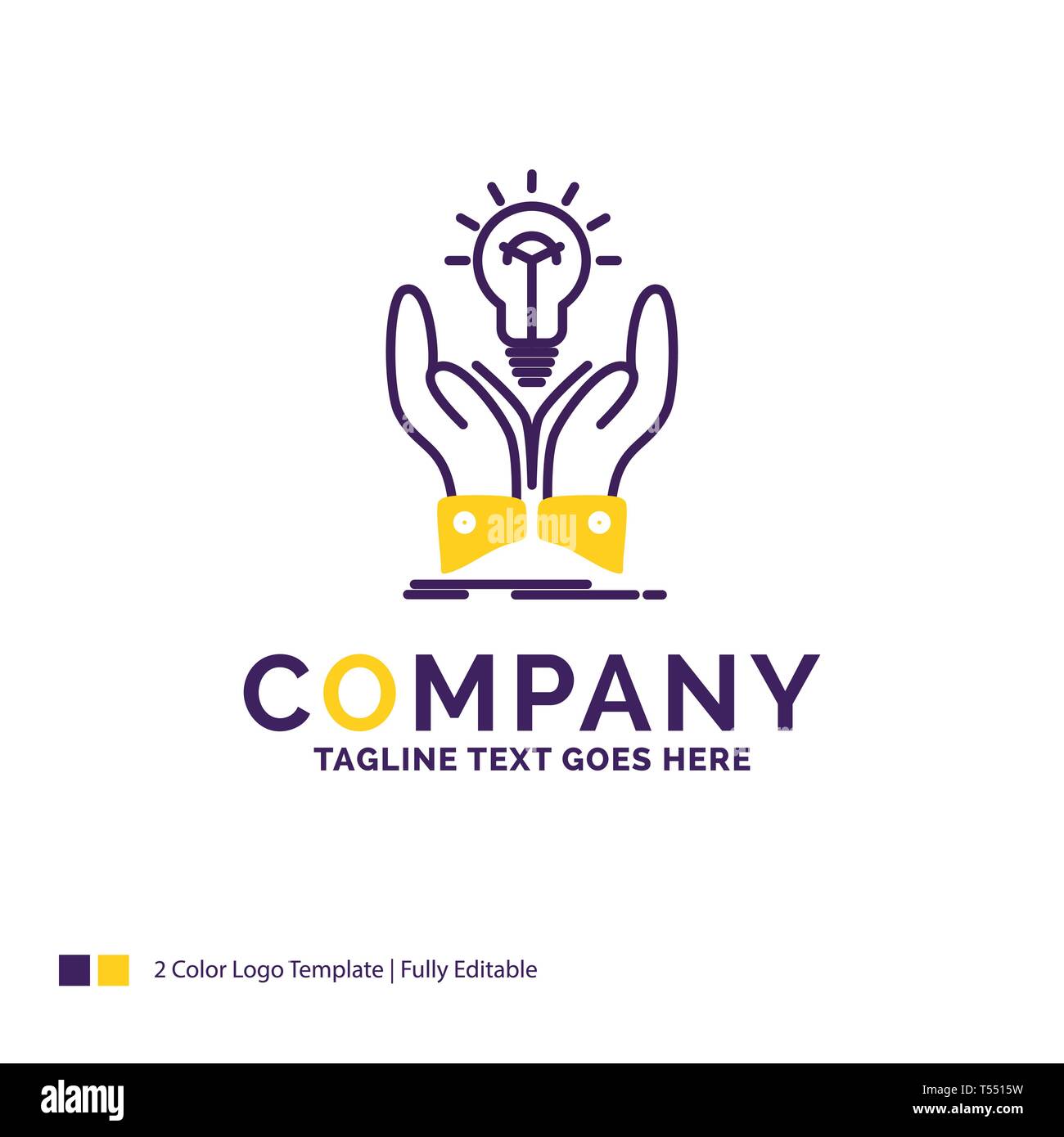 Company Name Logo Design For Idea Ideas Creative Share Hands Purple And Yellow Brand Name Design With Place For line Creative Logo Template F Stock Vector Image Art Alamy