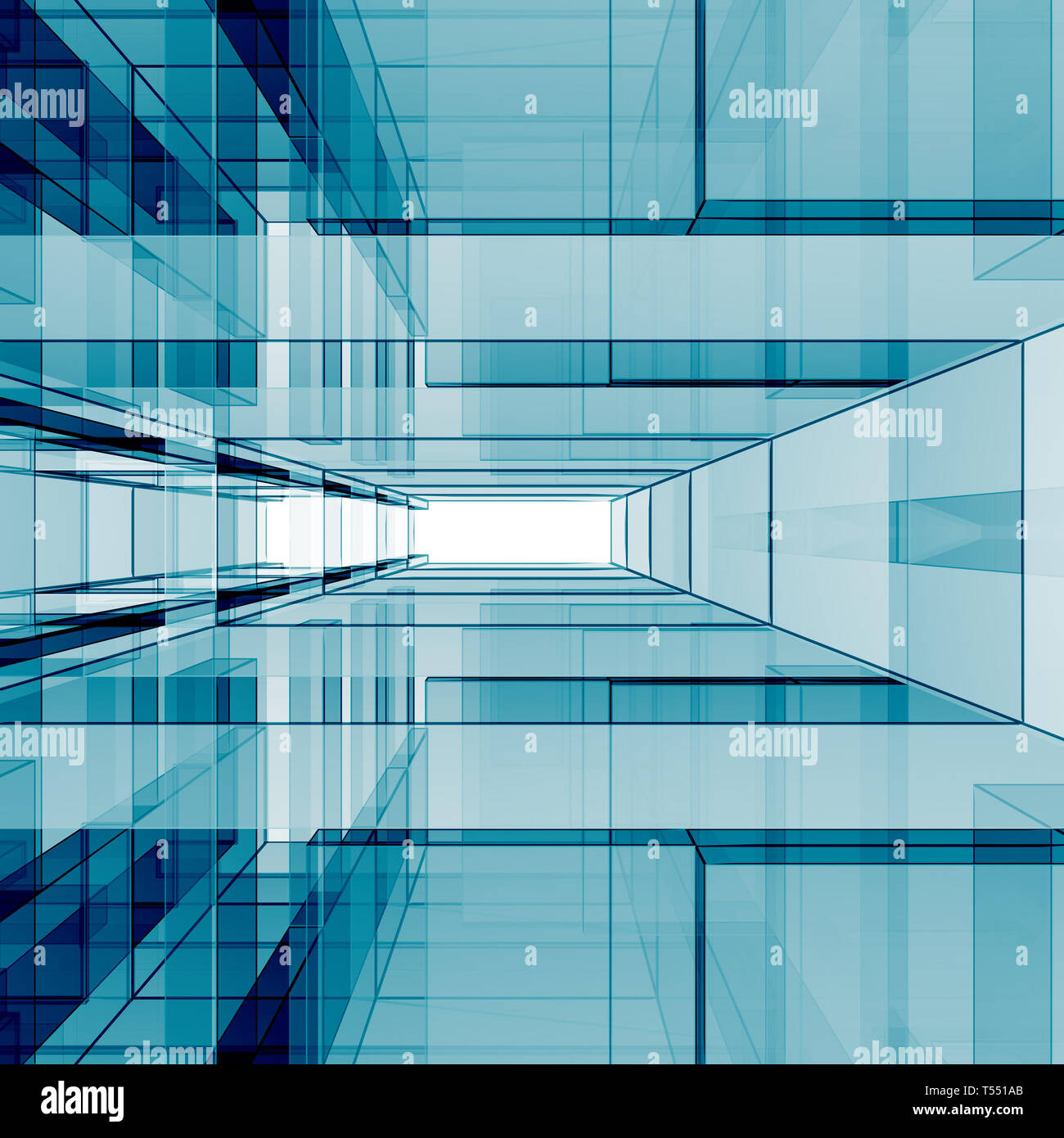 Blue cube architecture modern background. 3d rendering Stock Photo - Alamy
