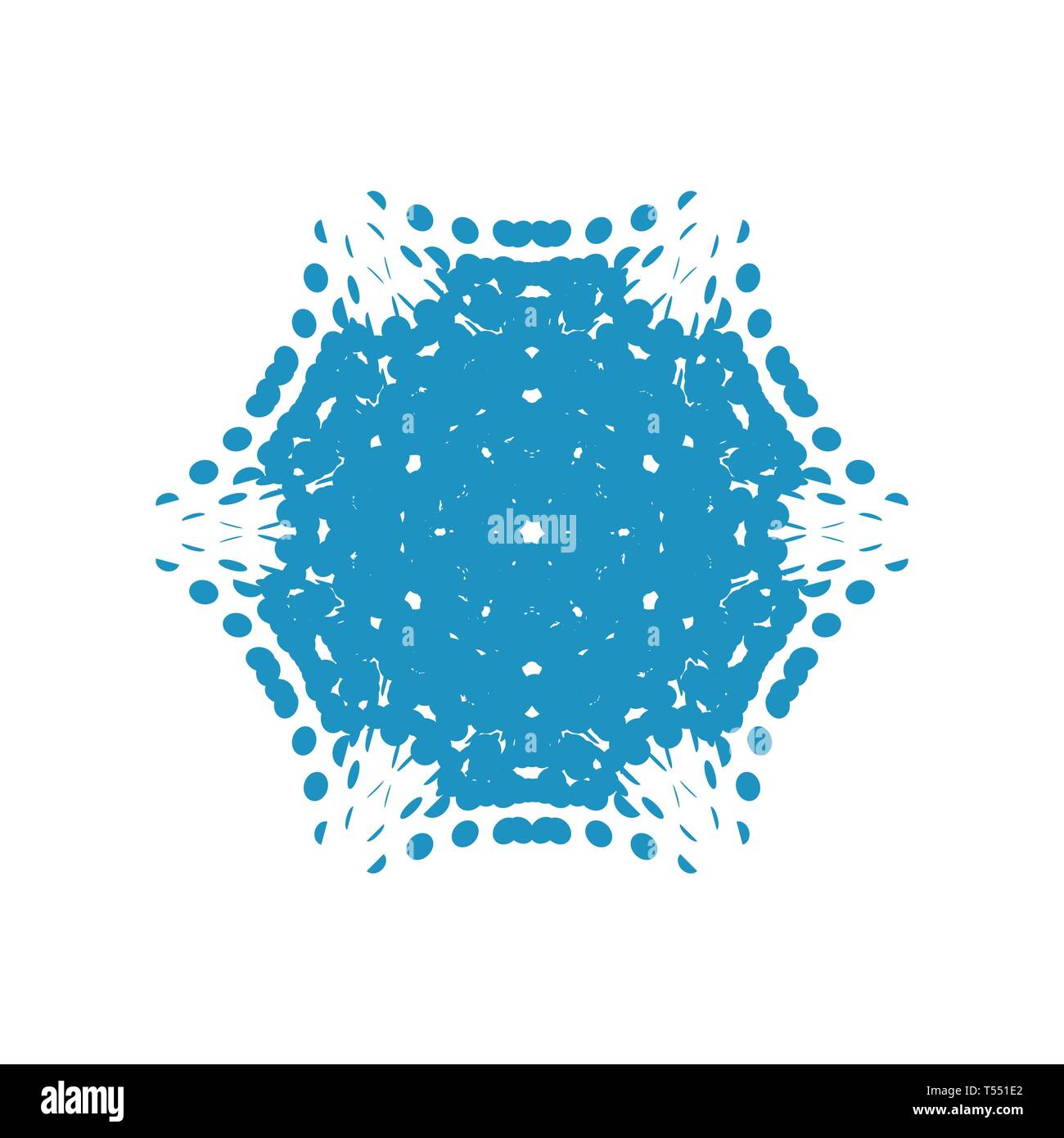 Grunge Isolated Snowflake Stock Vector