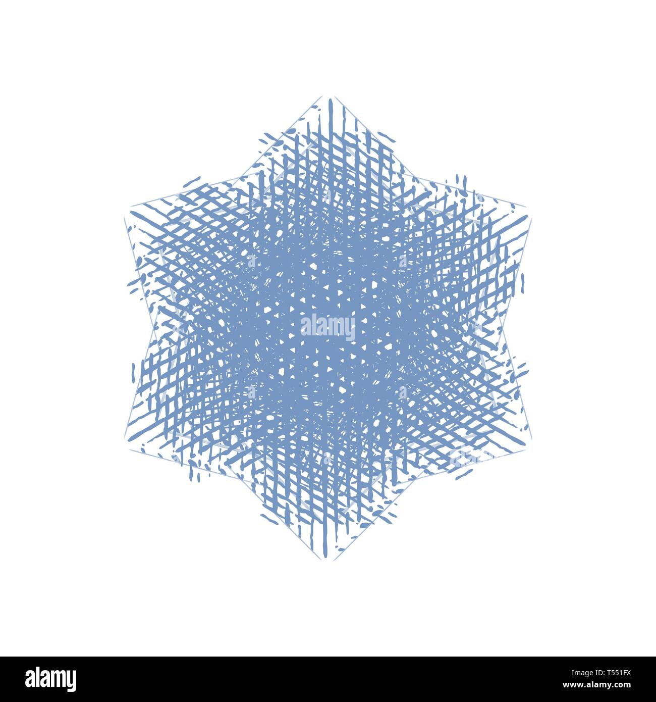 Distress Isolated Snowflake Stock Vector