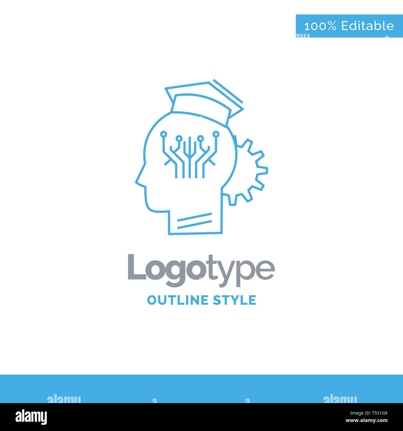 Blue Logo Design For Knowledge Management Sharing Smart Technology Business Concept Brand Name Design And Place For line Creative Company Log Stock Vector Image Art Alamy