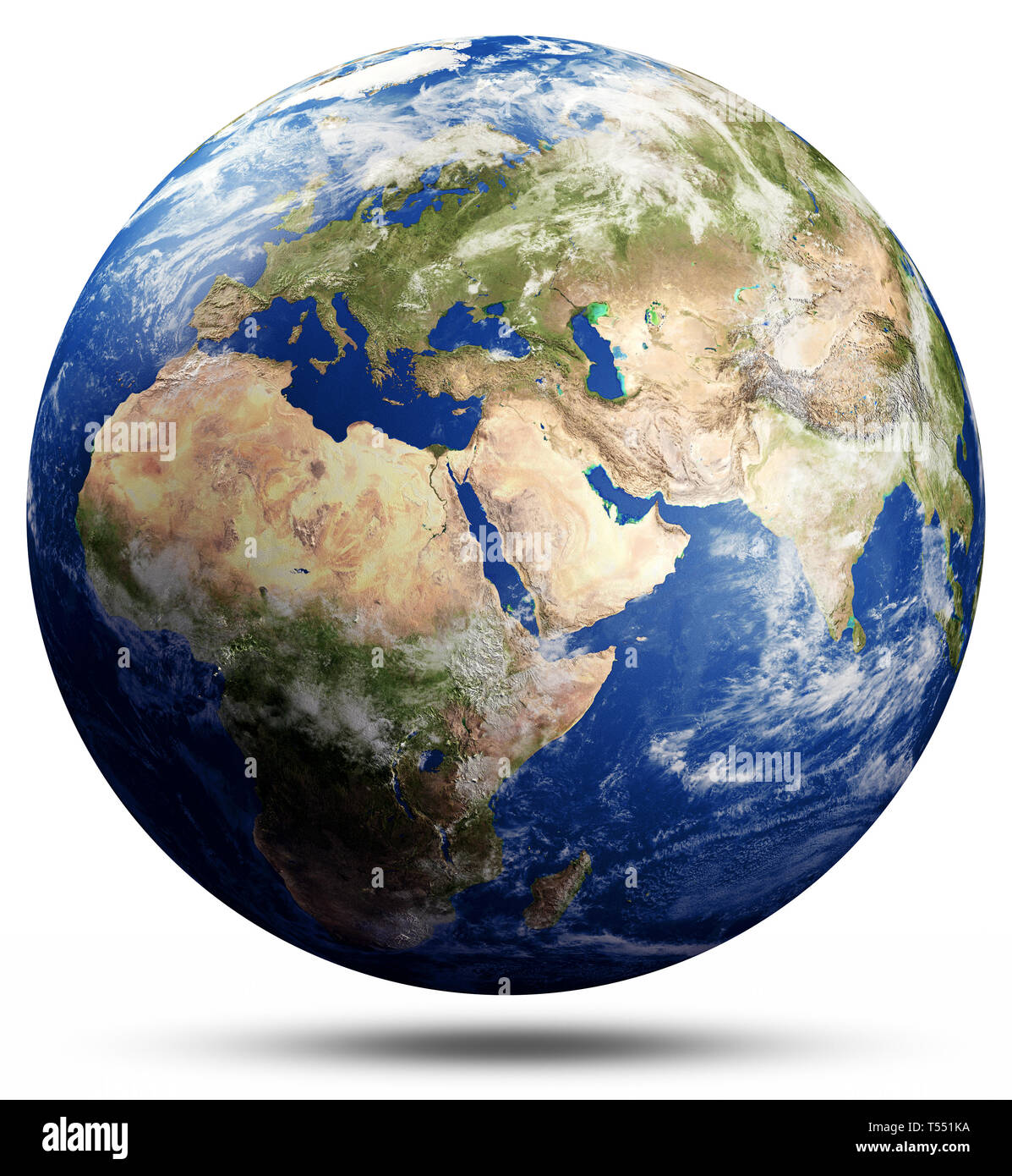 Planet Earth map globe. Elements of this image furnished by NASA. 3d rendering Stock Photo