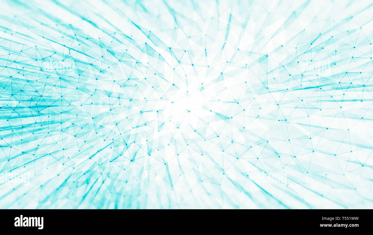 Modern triangles connection technology background. 3d rendering Stock Photo