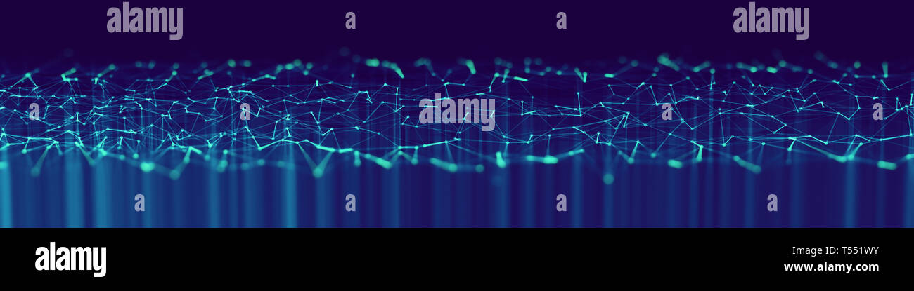Modern triangles connection technology background. 3d rendering Stock Photo