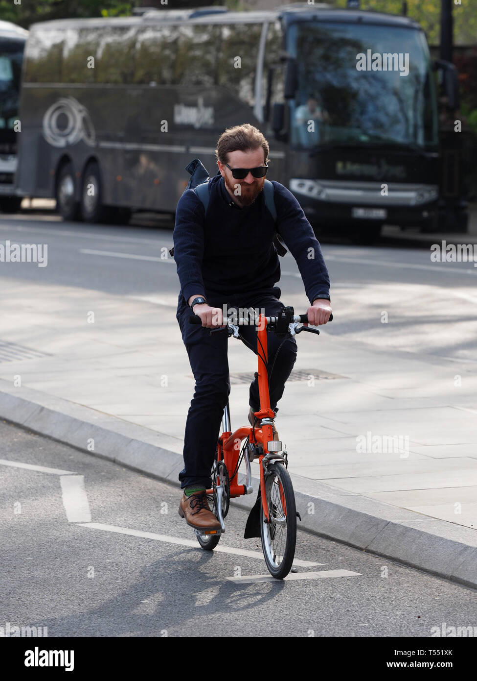 Cycling in London, England, UK Stock Photo Alamy