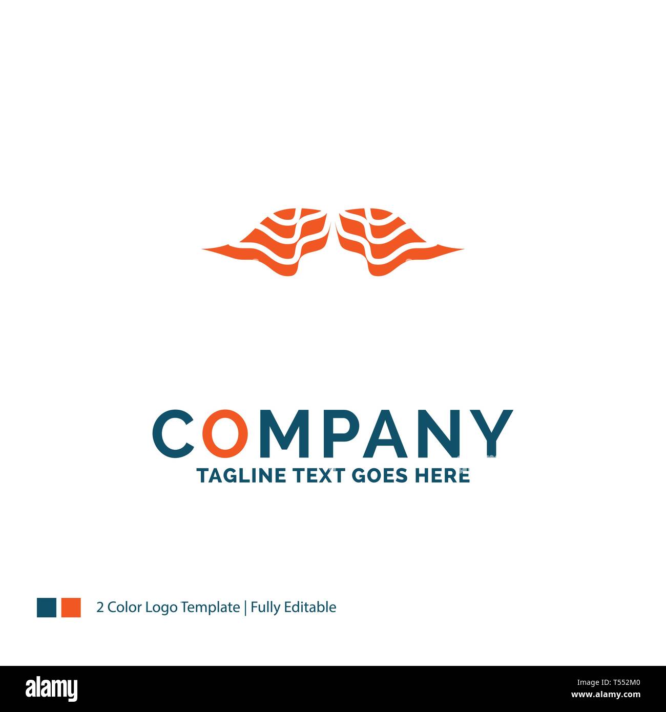 moustache, Hipster, movember, male, men Logo Design. Blue and Orange Brand Name Design. Place