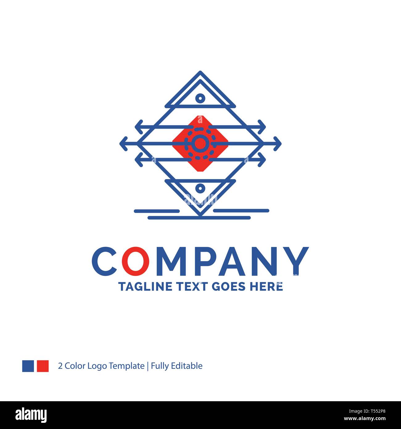 Company Name Logo Design For Traffic Lane Road Sign Safety Blue And Red Brand Name Design With Place For Tagline Abstract Creative Logo Template Stock Vector Image Art Alamy