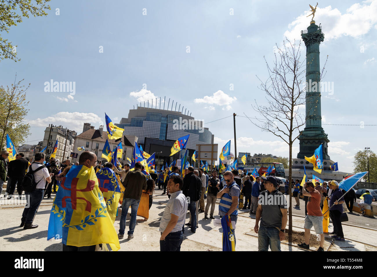 Paris, France. 20th Apr, 2019. Demonstration for the independence of ...