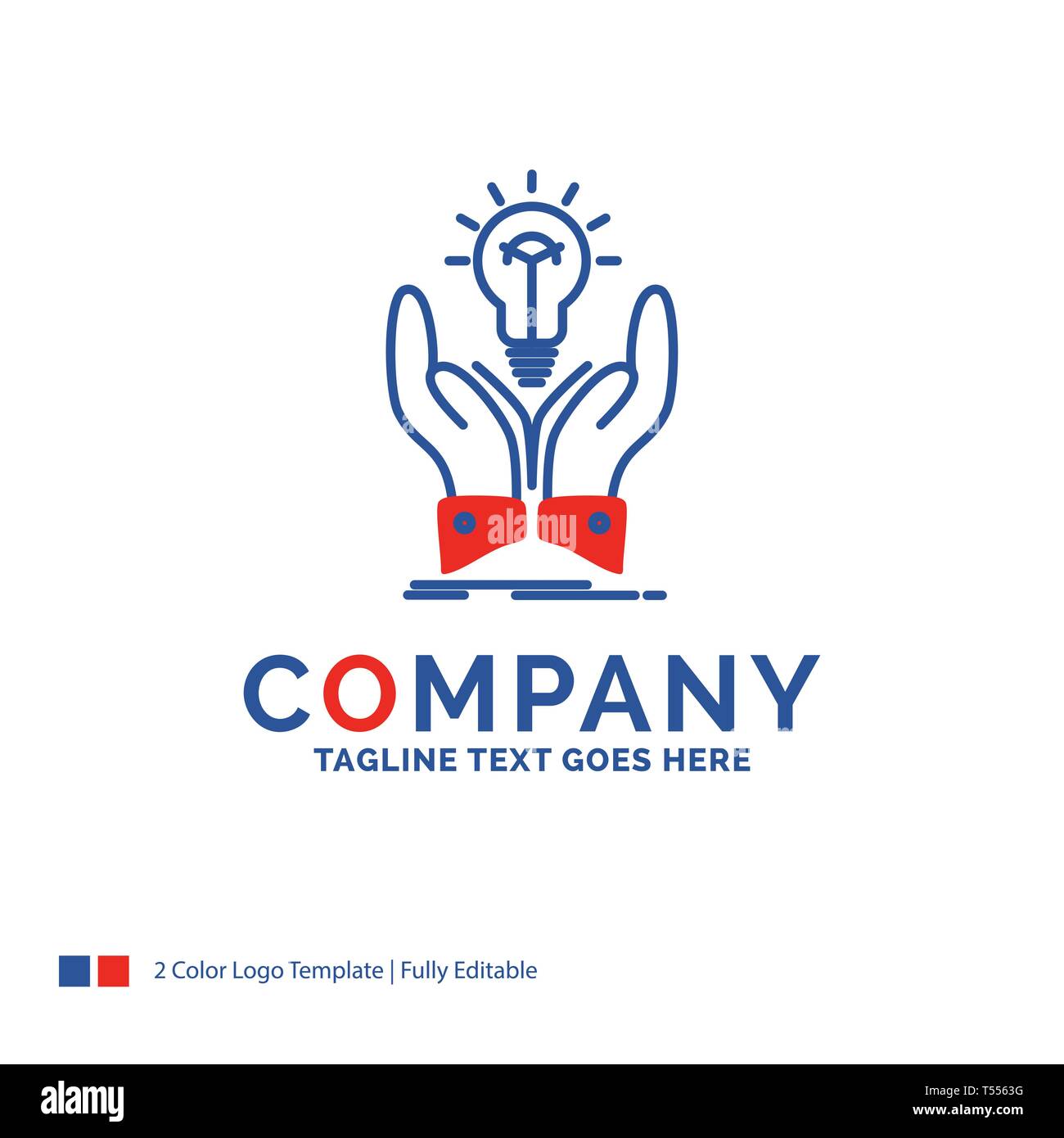 Company Name Logo Design For Idea Ideas Creative Share Hands Blue And Red Brand Name Design With Place For line Abstract Creative Logo Templa Stock Vector Image Art Alamy