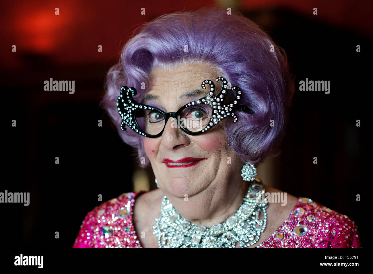 Portrait of Dame Edna Everage, Barry Humphries 2011 Stock Photo