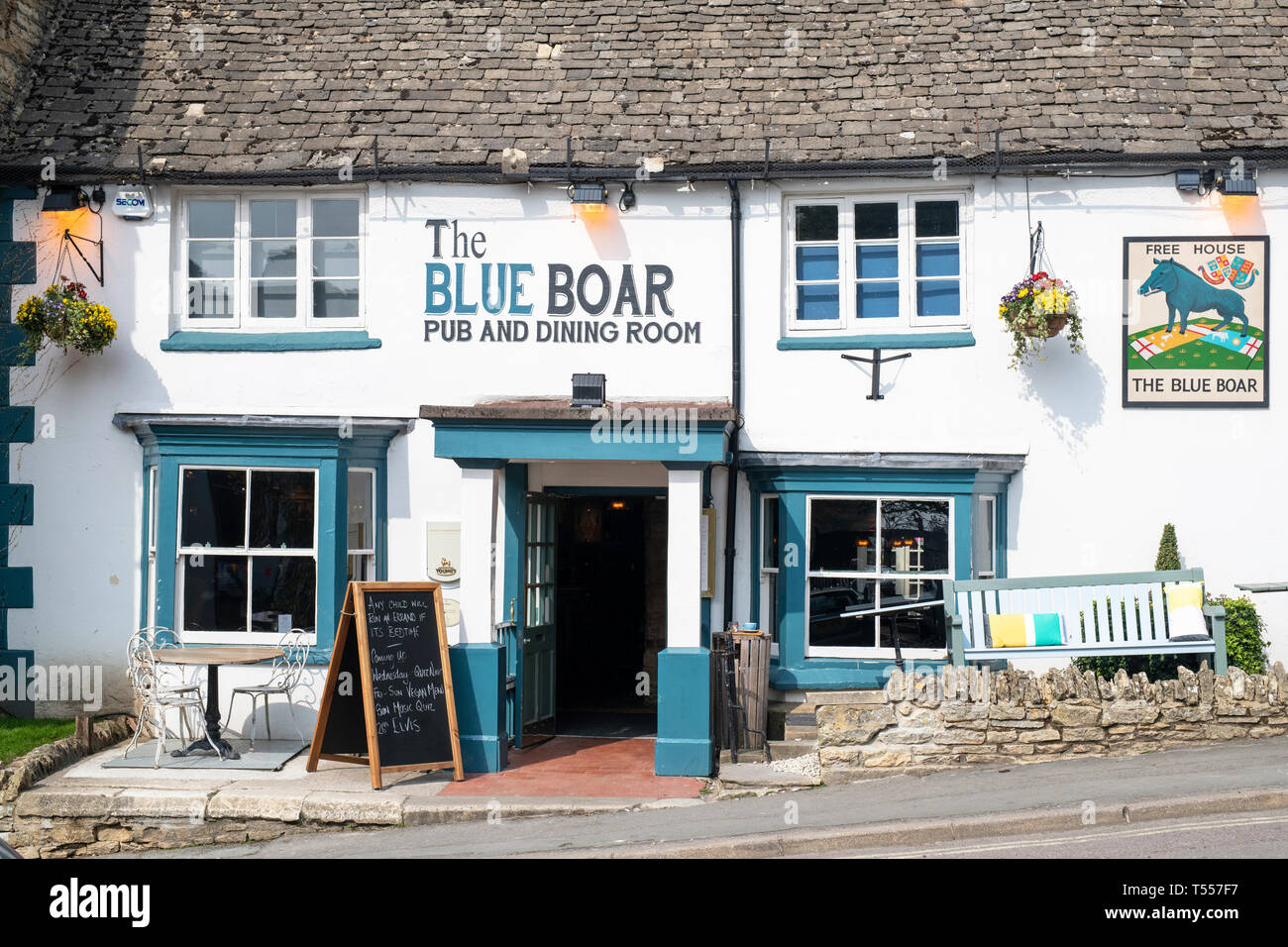 The Blue Boar pub. Chipping Norton. Oxfordshire, England Stock Photo