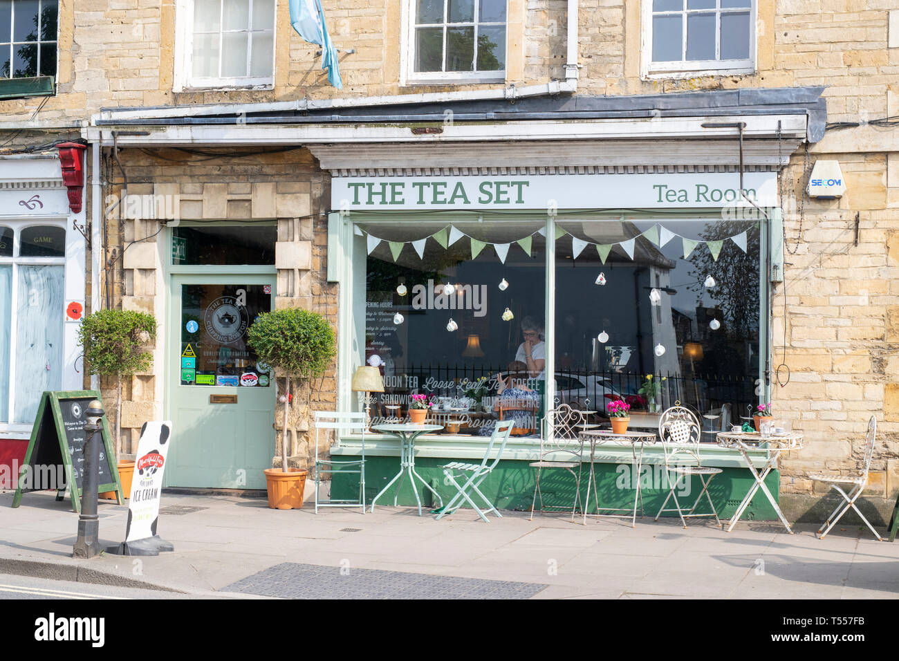 The Tea Set tea room in Chipping Norton. Cotswolds, Oxfordshire