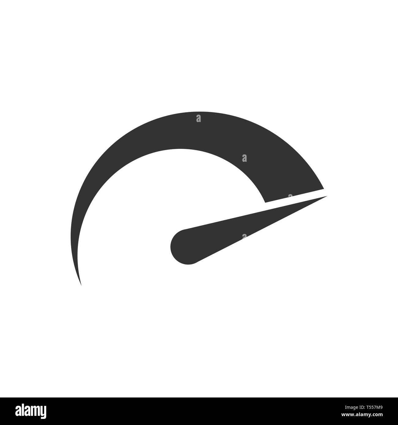 Speedometer level sign icon in flat style. Accelerate vector ...