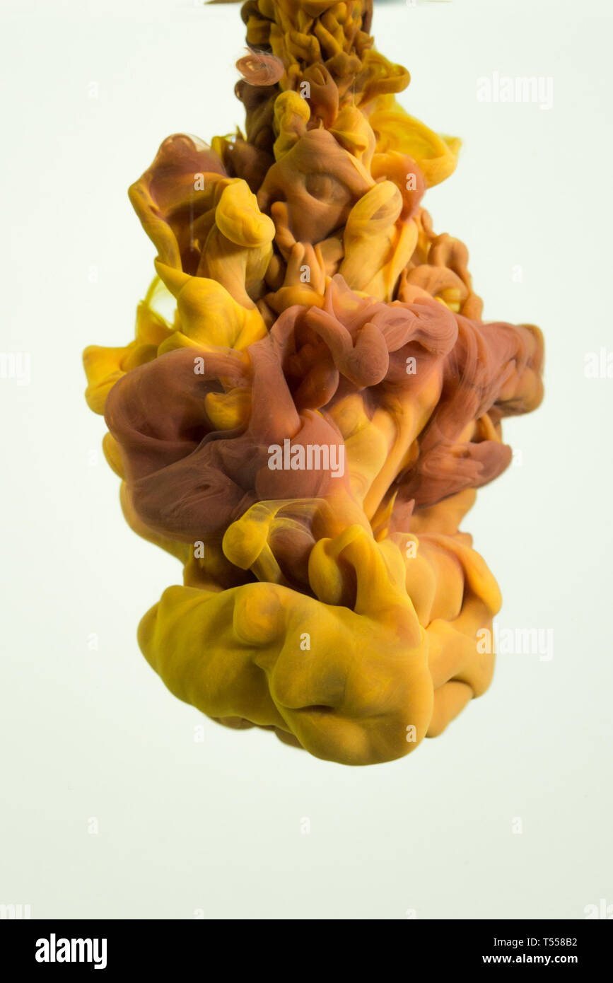 colorful ink drops in water Stock Photo Alamy