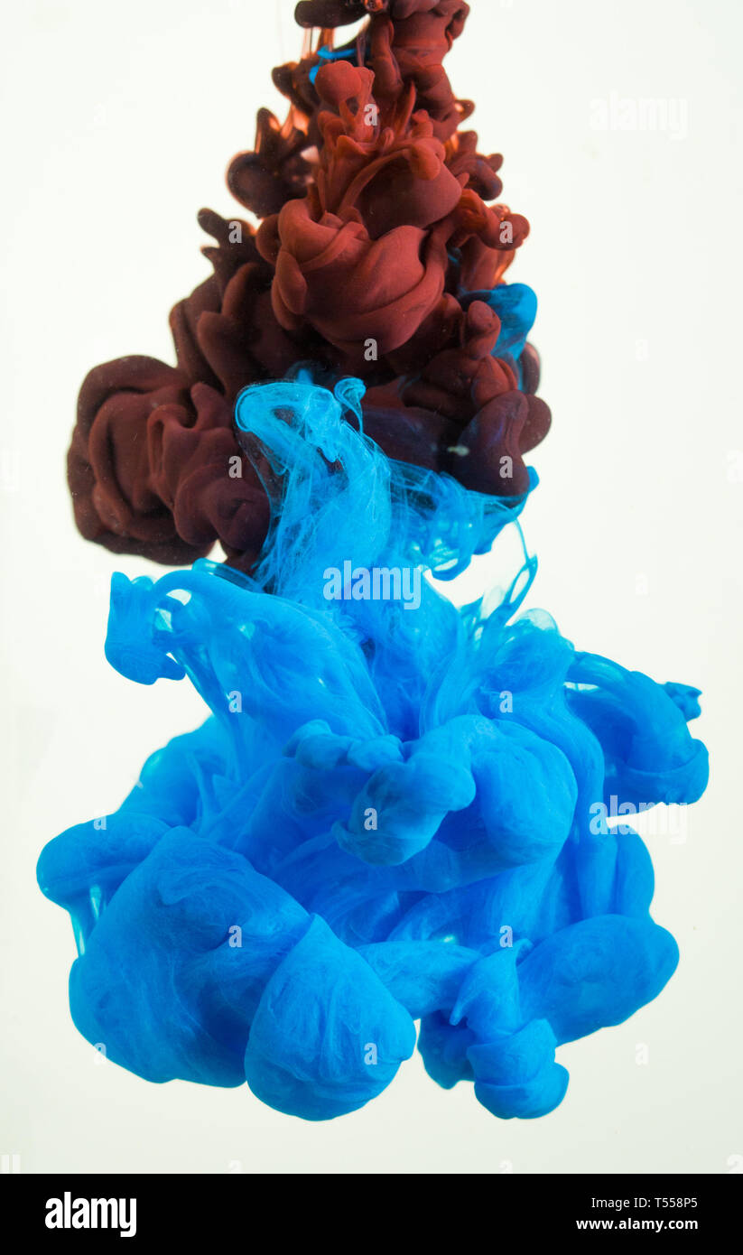 colorful ink drops in water Stock Photo - Alamy