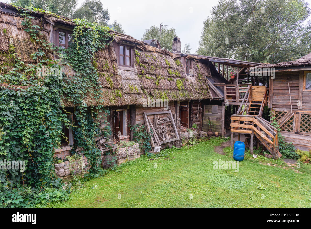 At the End of the World Inn - farm accommodation for tourists in Kruszyniany village, Podlasie region of Poland Stock Photo