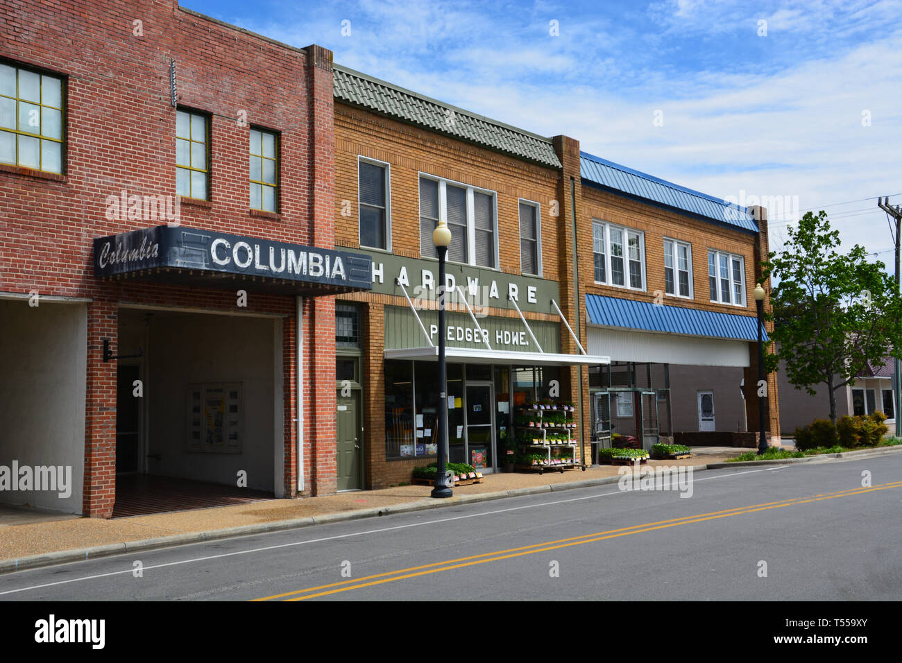 A quiet afternoon in downtown Columbia, a small coastal town in North