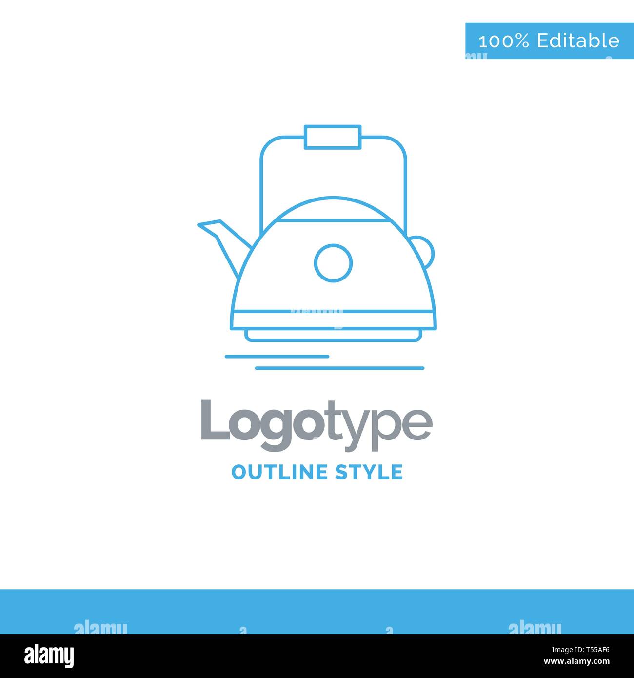 Blue Logo Design For Tea Kettle Teapot Camping Pot Business Concept Brand Name Design And Place For Tagline Creative Company Logo Template Blue Stock Vector Image Art Alamy