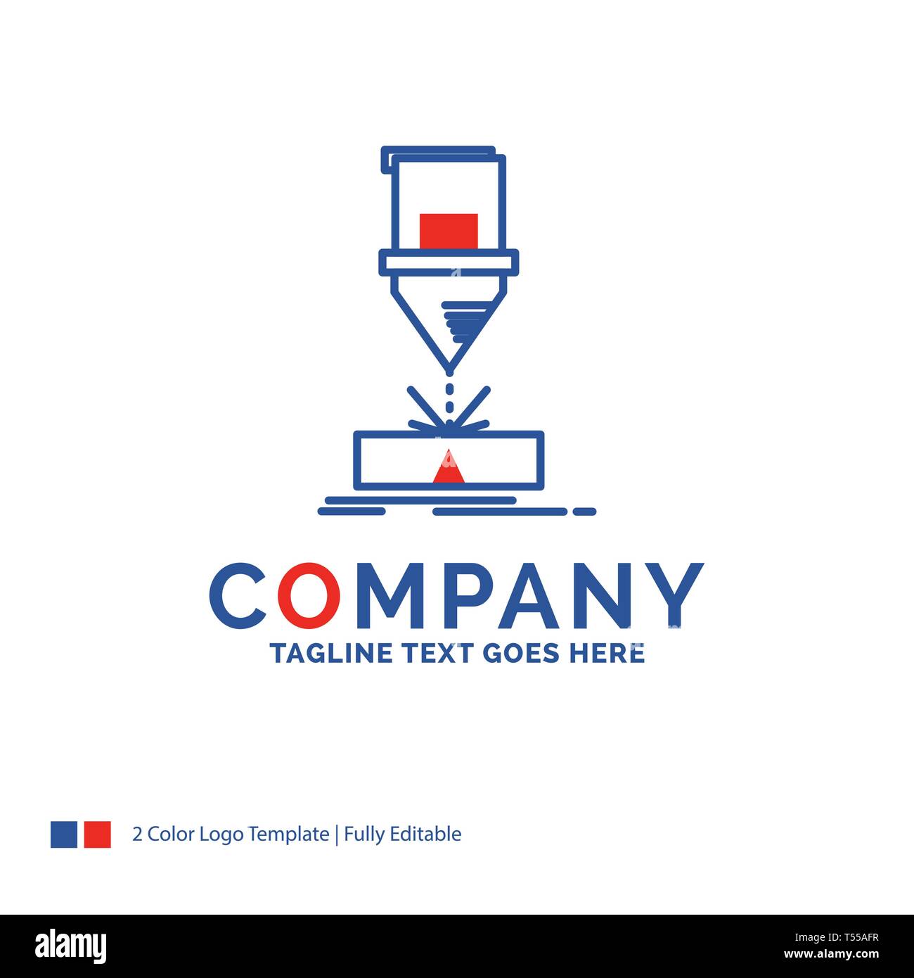 Elevated Inform refugees Company Name Logo Design For Cutting, engineering, fabrication, laser,  steel. Blue and red Brand Name Design with place for Tagline. Abstract  Creative Stock Vector Image & Art - Alamy