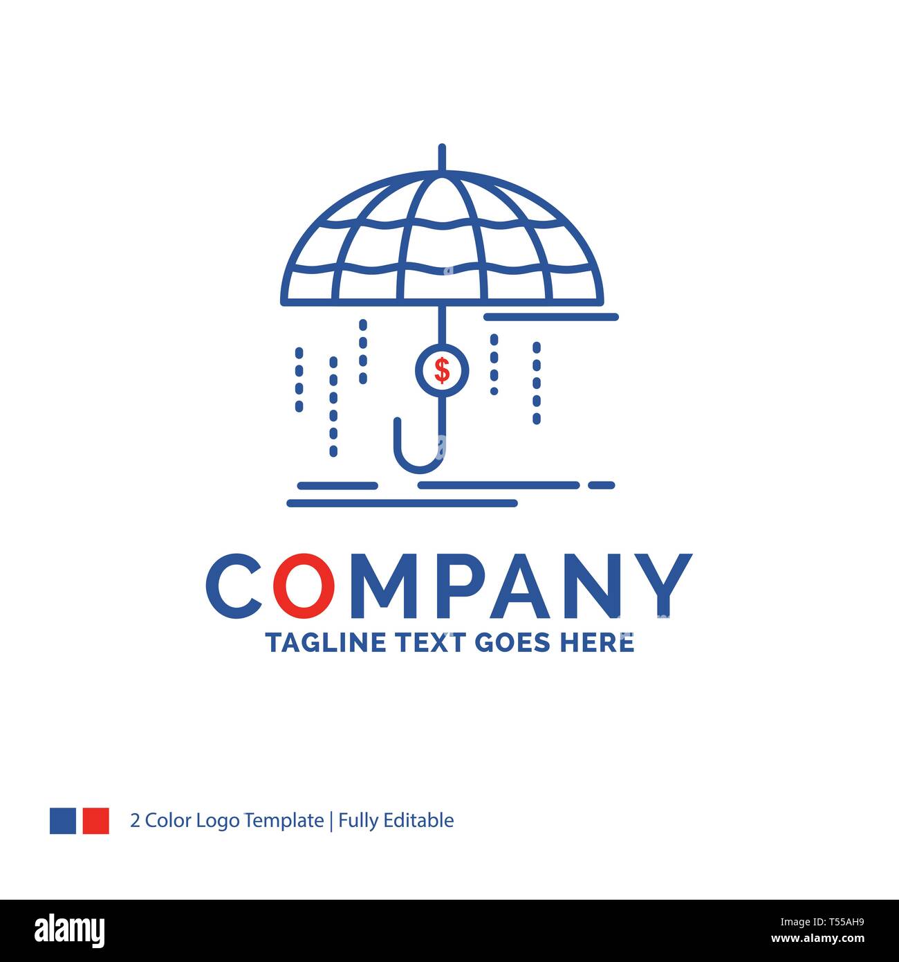 Company Name Logo Design For Finance Financial Insurance Money Protection Blue And Red Brand Name Design With Place For Tagline Abstract Creativ Stock Vector Image Art Alamy