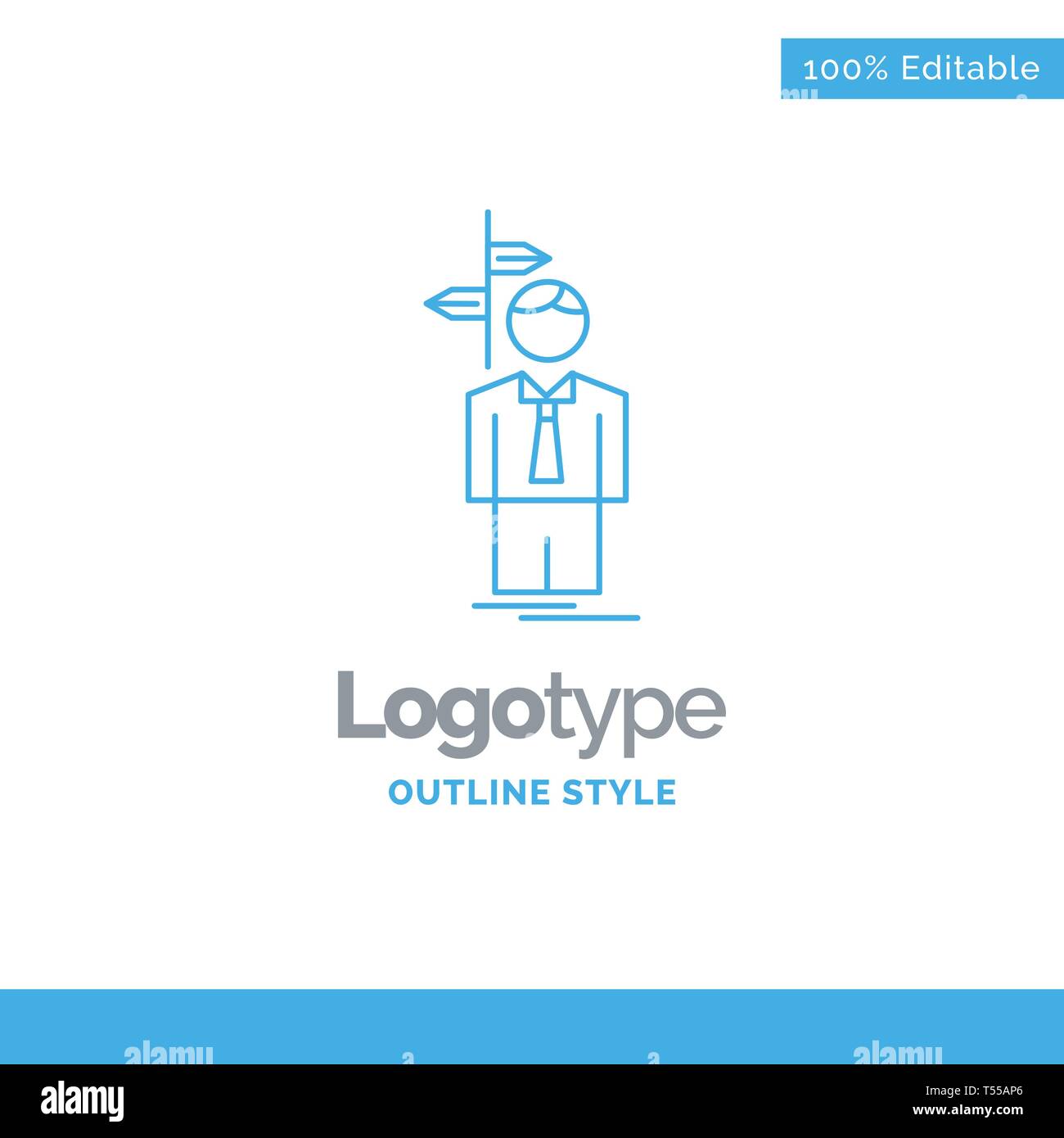 Blue Logo Design For Arrow Choice Choose Decision Direction Business Concept Brand Name Design And Place For line Creative Company Logo Templ Stock Vector Image Art Alamy