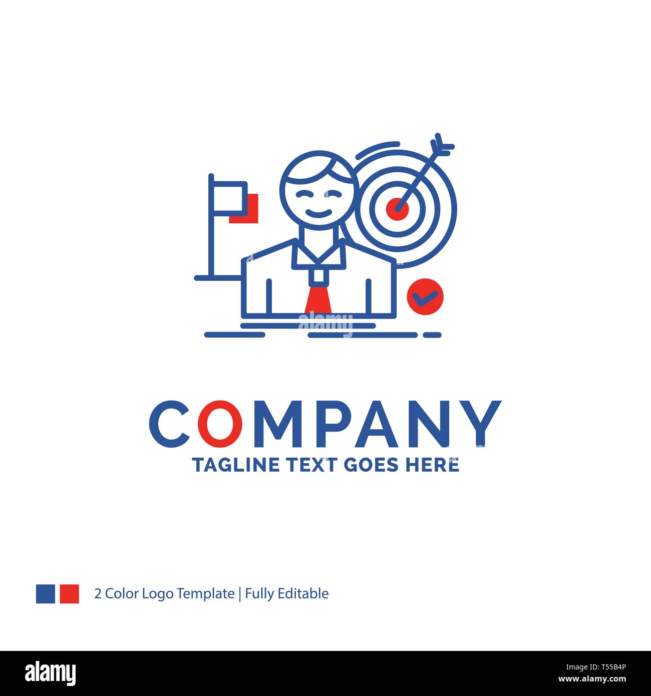 Company Name Logo Design For Business Goal Hit Market Success Blue And Red Brand Name Design With Place For Tagline Abstract Creative Logo Templ Stock Vector Image Art Alamy