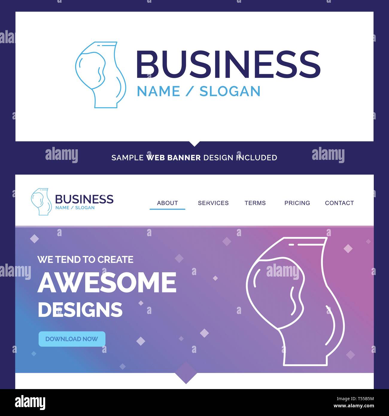 Beautiful Business Concept Brand Name pregnancy, pregnant, baby