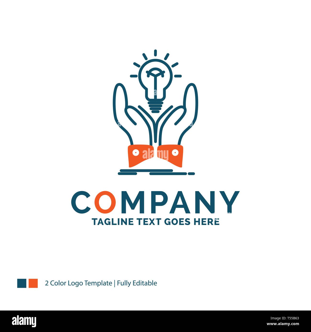 Idea Ideas Creative Share Hands Logo Design Blue And Orange Brand Name Design Place For line Business Logo Template Stock Vector Image Art Alamy