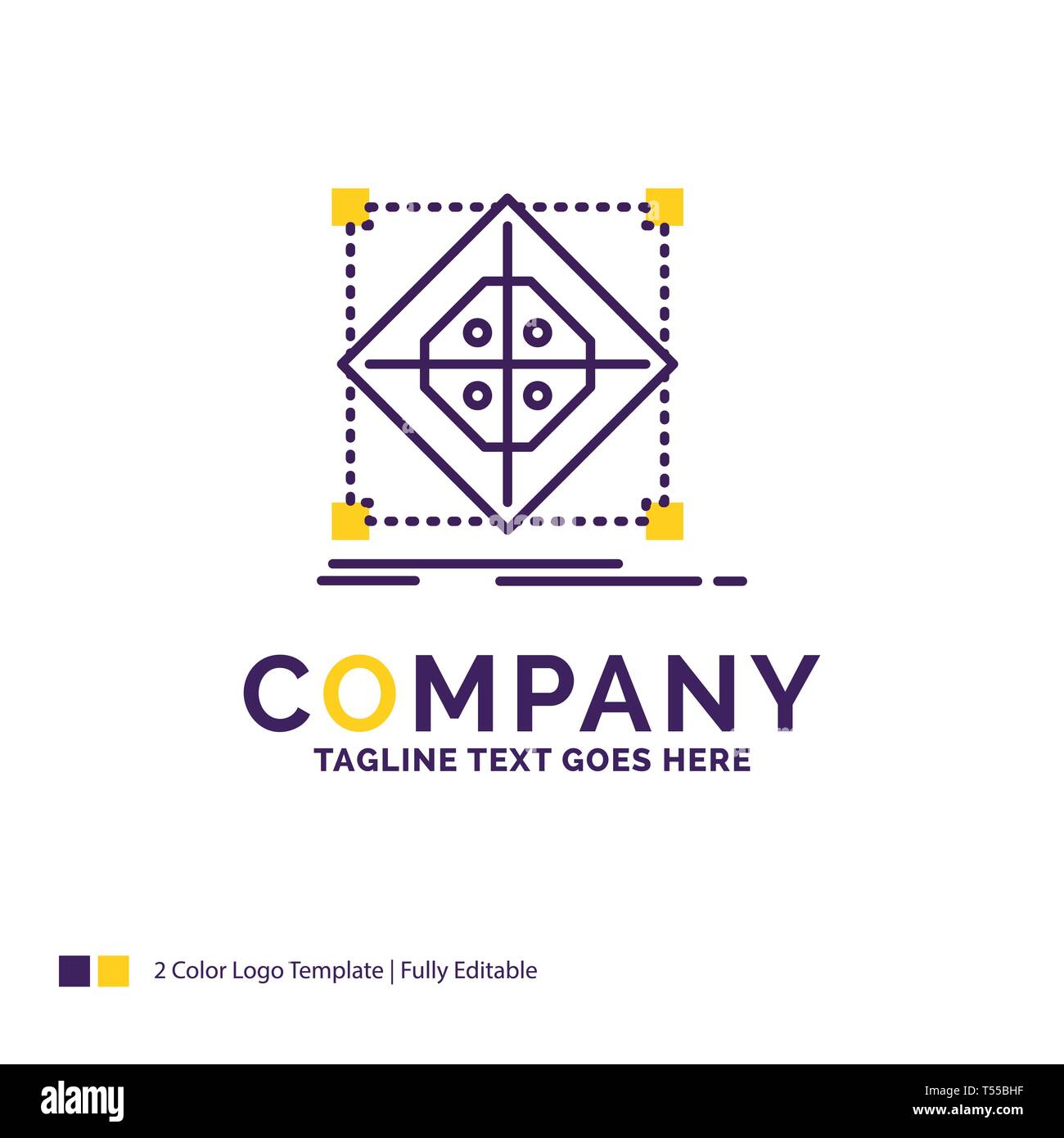 Company Name Logo Design For Architecture Cluster Grid Model Preparation Purple And Yellow Brand Name Design With Place For line Creative Log Stock Vector Image Art Alamy