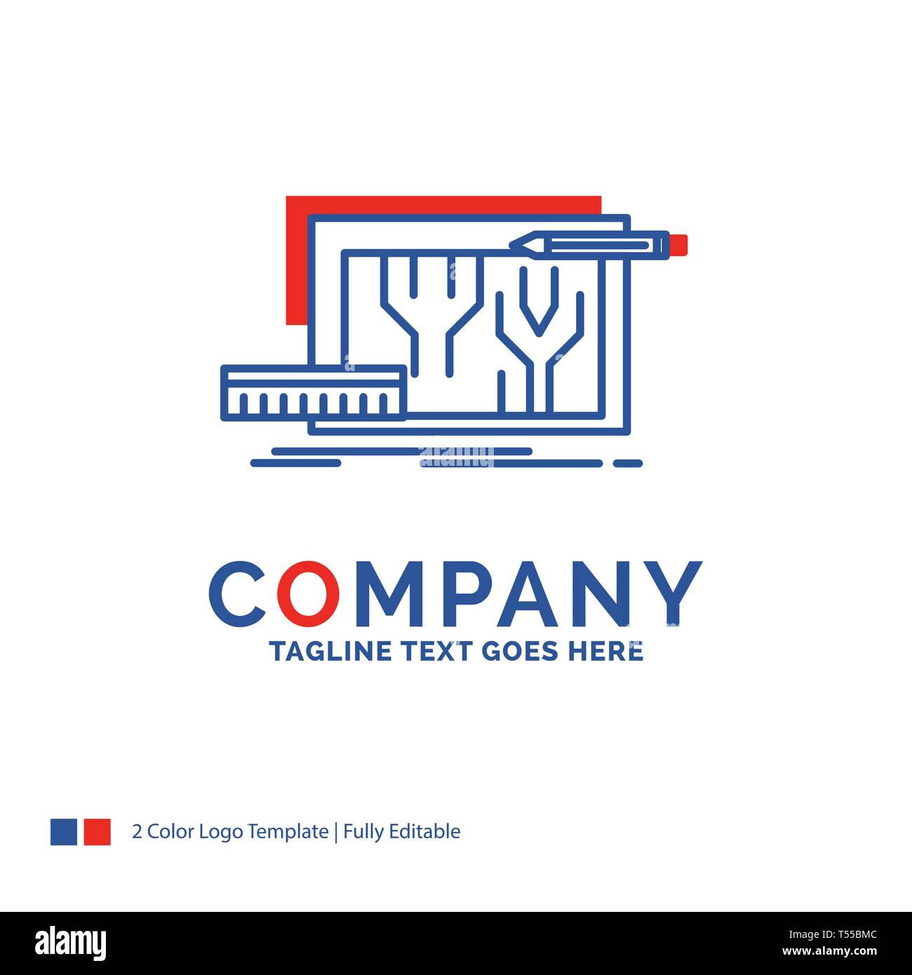 Company Name Logo Design For Architecture Blueprint Circuit Design Engineering Blue And Red Brand Name Design With Place For line Abstract Cr Stock Vector Image Art Alamy