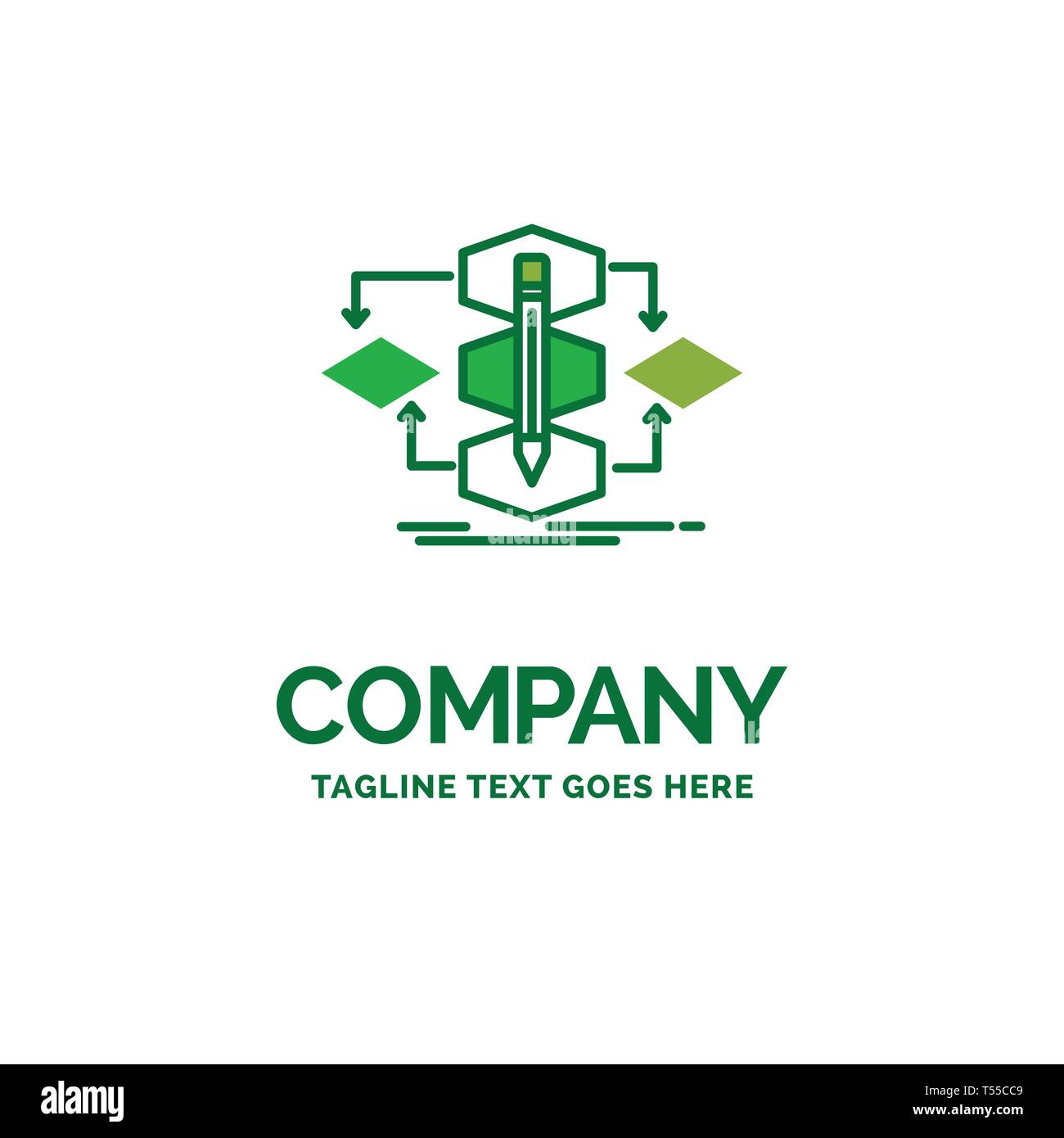 Diagram flowchart green business Stock Vector Images - Alamy