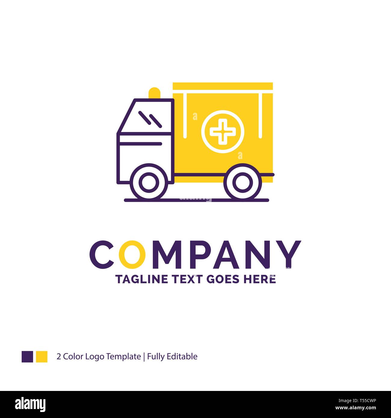 Company Name Logo Design For ambulance, truck, medical, help, van