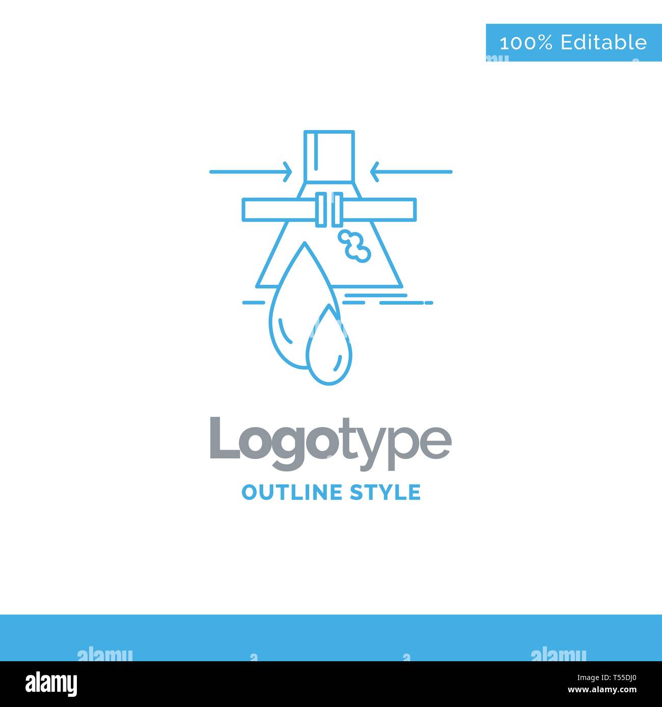 Blue Logo design for Chemical, Leak, Detection, Factory, pollution