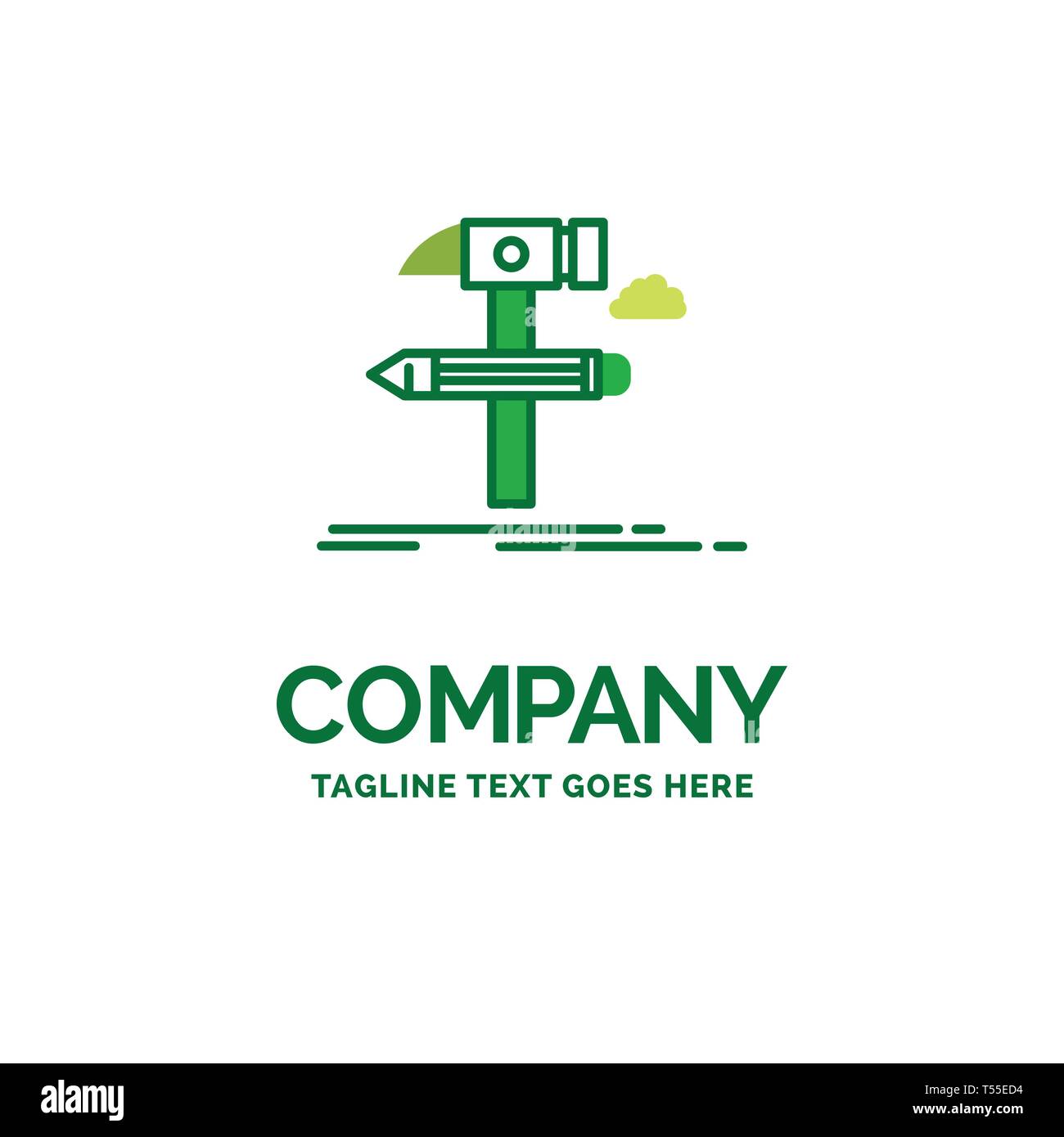 Build, design, develop, tool, tools Flat Business Logo template