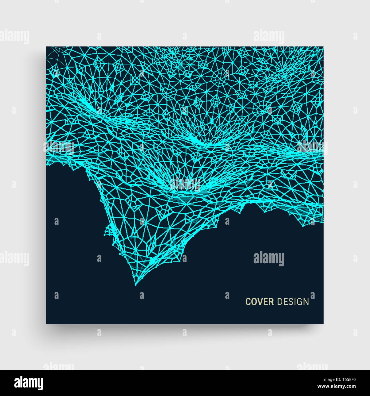 Cover design template. Abstract science or technology background ...