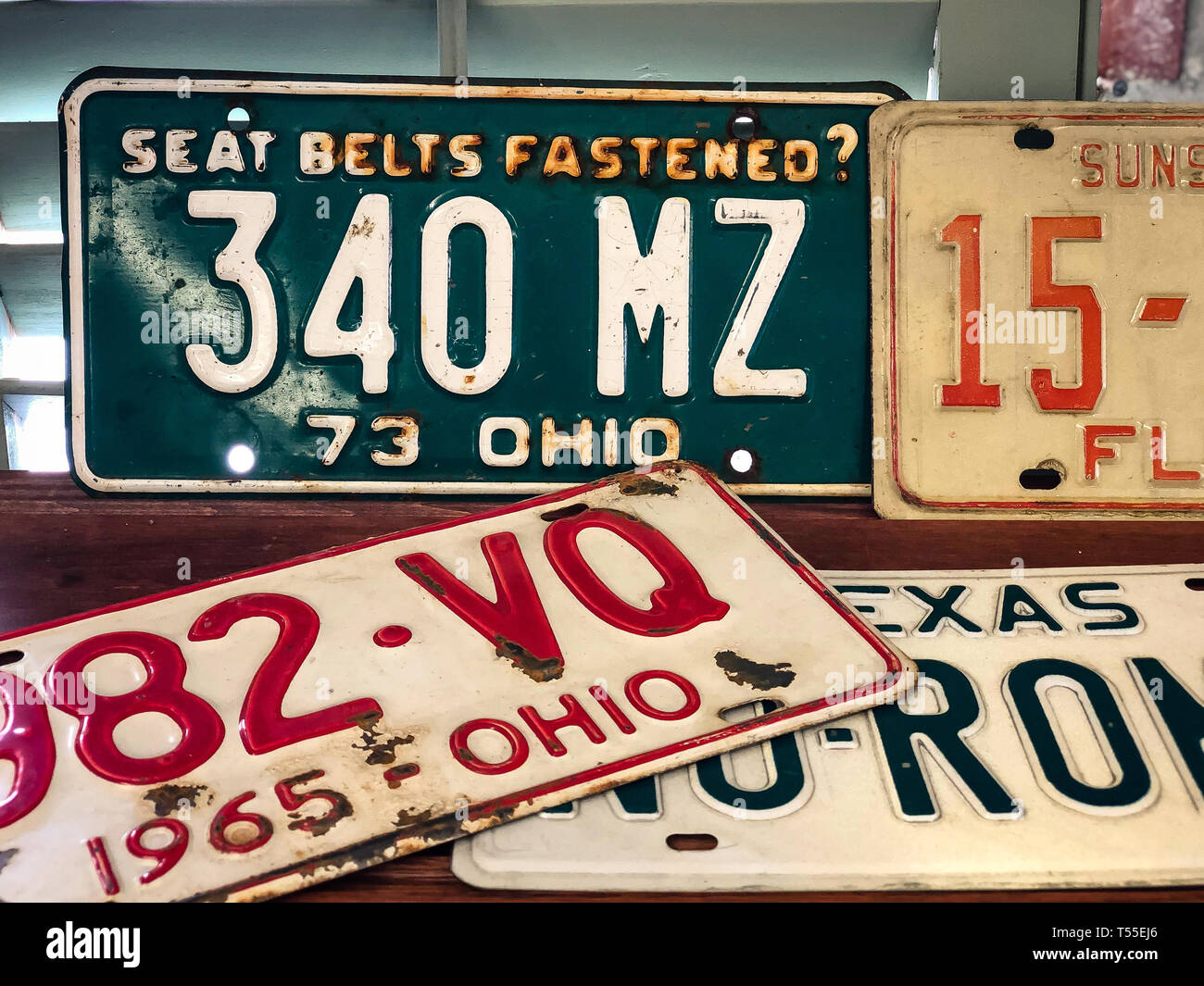 License Plates Compilation for Ohio Texas Florida Stock Photo Alamy